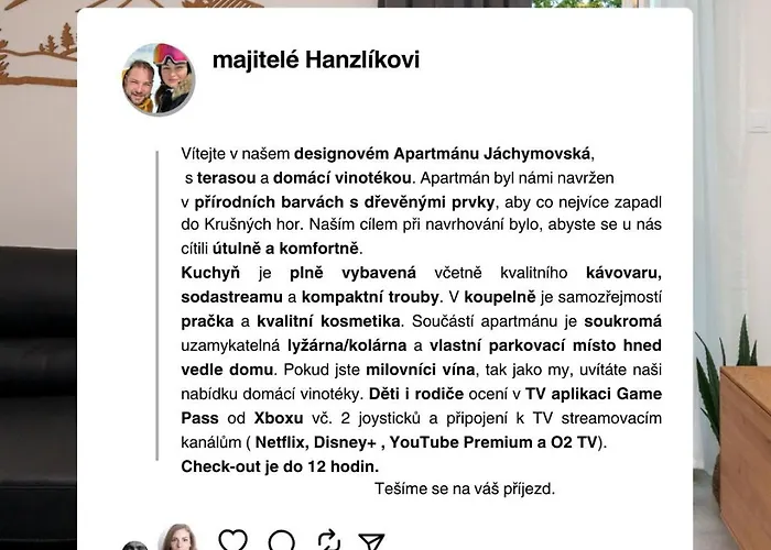 Apartamento Design Jáchymovská - Rezidence K Lanovce *